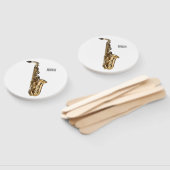 Éventail dessin animé saxophone (Non-assemblé)