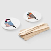 Éventail Dessin de moineau de java mignon (Non-assemblé)