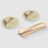 Éventail Dessin d'humour australien kangourou (Non-assemblé)