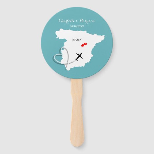 Éventail Destination mariage Espagne (Devant)