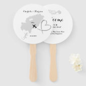 Éventail Destination Mariage Ibiza (Devant et derrière)