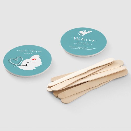 Éventail Destination mariage Maurice (Non-assemblé)