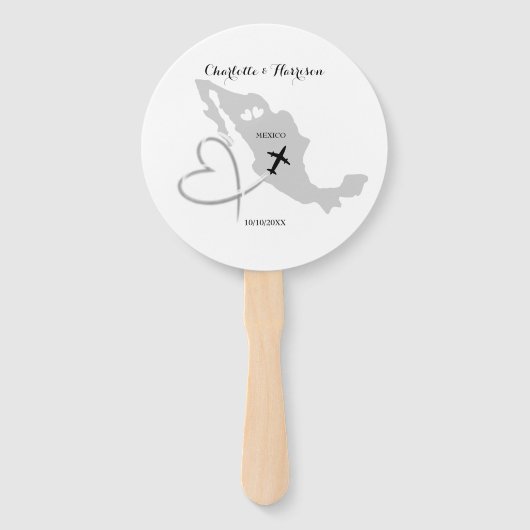 Éventail Destination Mariage mexicaine (Devant)