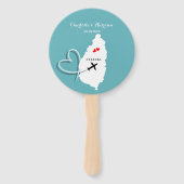 Éventail Destination mariage Sainte-Lucie (Devant)