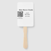 Éventail DÉTAILS DU baby shower QR SCAN CODE RU MODERNE MIN (Dos)