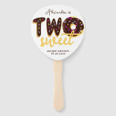 Éventail Deux beignets sucrés Chocolat Brown 2e anniversair (Devant)