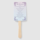 Éventail Deux mariées programme de mariage lilas (Dos)