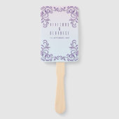 Éventail Deux mariées programme de mariage lilas (Devant)