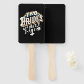 Éventail Deux Mariées valent mieux qu'un Mariage lesbien (Devant et derrière)
