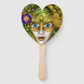 Éventail Deux masques masqués dans un ventilateur (Dos)