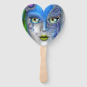 Éventail Deux masques masqués dans un ventilateur (Devant)