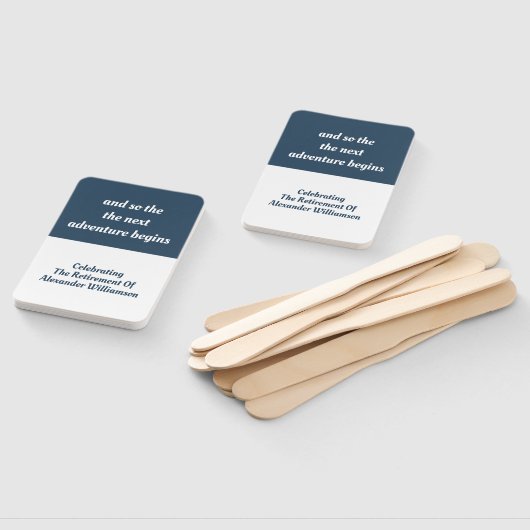 Éventail Devis Inspiration Retraite Moderne Simple Bleu (Non-assemblé)