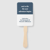 Éventail Devis Inspiration Retraite Moderne Simple Bleu (Devant)