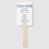 Éventail Diamant bleu Infinity Wedding Programme Fans (Devant)