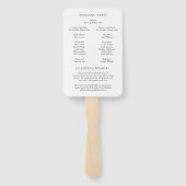 Éventail Diane Contemprary Chic Programme de Mariage Modern (Dos)