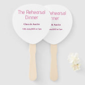 Éventail Dîner de répétition la veille simple minimal m (Devant et derrière)