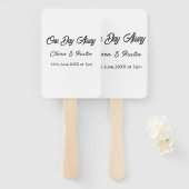 Éventail Dîner de répétition Un jour avant le nom de la nui (Devant et derrière)