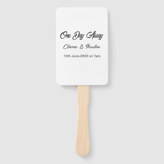 Éventail Dîner de répétition Un jour avant le nom de la nui (Devant)