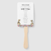 Éventail Dinosaur Jour de Mariage Thématique (Devant)