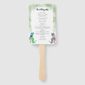 Éventail Dinosaur Programme de mariage à thème (Dos)