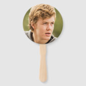 Éventail Diplômé photo noir or (Dos)