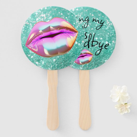 Éventail Dire adieu à mes "20 ans" (Devant et derrière)