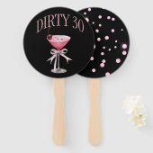 Éventail Dirty 30 Pink Coquette fête d'anniversaire (Devant et derrière)