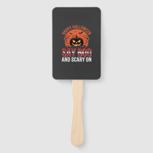 Éventail Disons Boo Halloween Citrouille Design_1