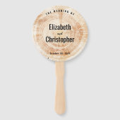 Éventail Disque de bois Merci coupé pour le Mariage rustiqu (Dos)