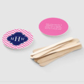 Éventail do-it-yourself Arrière - plan Wht Chevron ZigZag B (Non-assemblé)