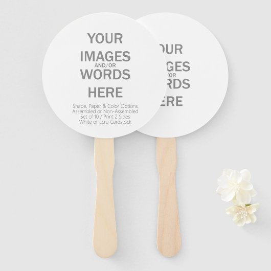 Éventail do-it-yourself (Autres options) - (Devant et derrière)