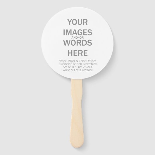 Éventail do-it-yourself (Autres options) - (Devant)