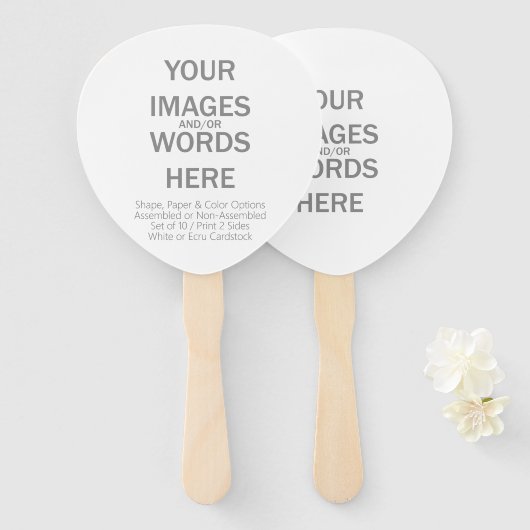 Éventail do-it-yourself (Autres options) - (Devant et derrière)