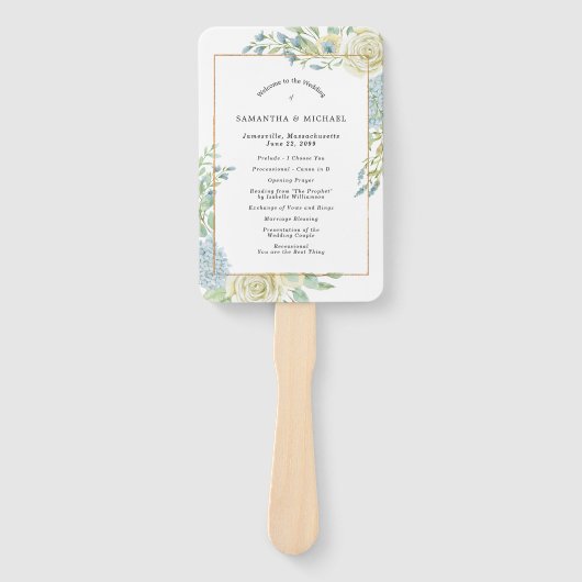 Éventail do-it-yourself Chic Rose Hydrangea Programme de ma (Devant)