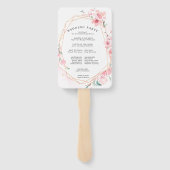 Éventail do-it-yourself Programme de mariage Chic Rose Ceri (Dos)