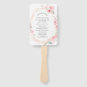 Éventail do-it-yourself Programme de mariage Chic Rose Ceri (Devant)