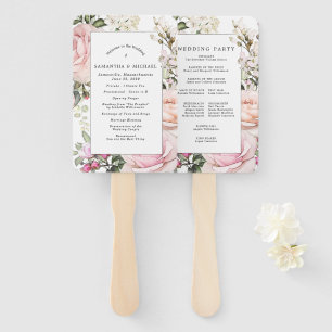 Éventail do-it-yourself programme de mariage floral rose ru