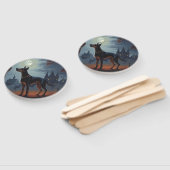 Éventail Doberman Halloween Épouvantable (Non-assemblé)