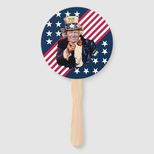 Éventail Donald Trump en oncle Sam ~ Stars & Stripes ~ 2020