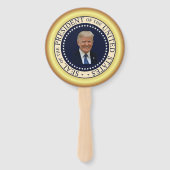 Éventail Donald Trump Souriant ~ Cerclé Par Les Étoiles ~ 2 (Devant)