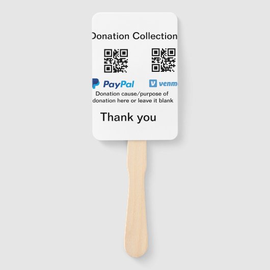 Éventail Donation Collection conseil pot ajouter votre q r  (Devant)