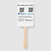 Éventail Donation Collection conseil pot ajouter votre q r (Dos)