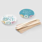 Éventail Donut Sweet One Blue 1er Anniversaire (Non-assemblé)