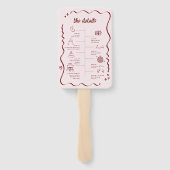 Éventail Doodart rétro lunaire | Bienvenue Mariage (Dos)