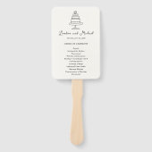 Éventail Doodle de gâteau tiré à la main Programme de maria (Devant)