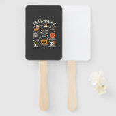 Éventail Doodle de Halloween C'est la saison design sorcièr (Devant et derrière)
