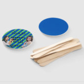 Éventail Doodles Black Blue and Lime Green Graduation (Non-assemblé)