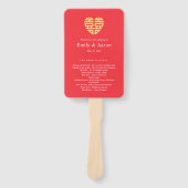 Éventail Double Bonheur Programme de mariage chinois (Devant)