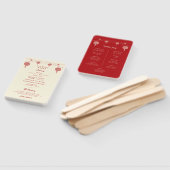 Éventail Double Happiness Lanterns Programme de Mariage Chi (Non-assemblé)