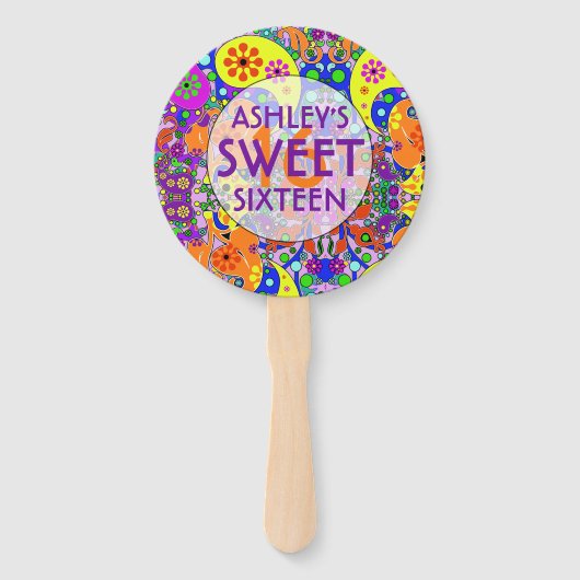 Éventail Douceur colorée 16 Anniversaire (Devant)